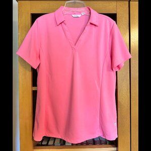 Lady Hagen Essentials V-Neck Pink S/S Shirt Size L